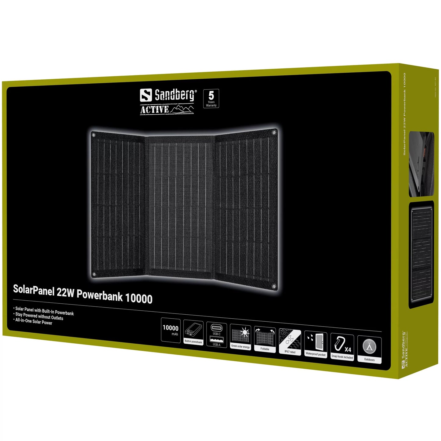 Sandberg SolarPanel 22W Powerbank 10000