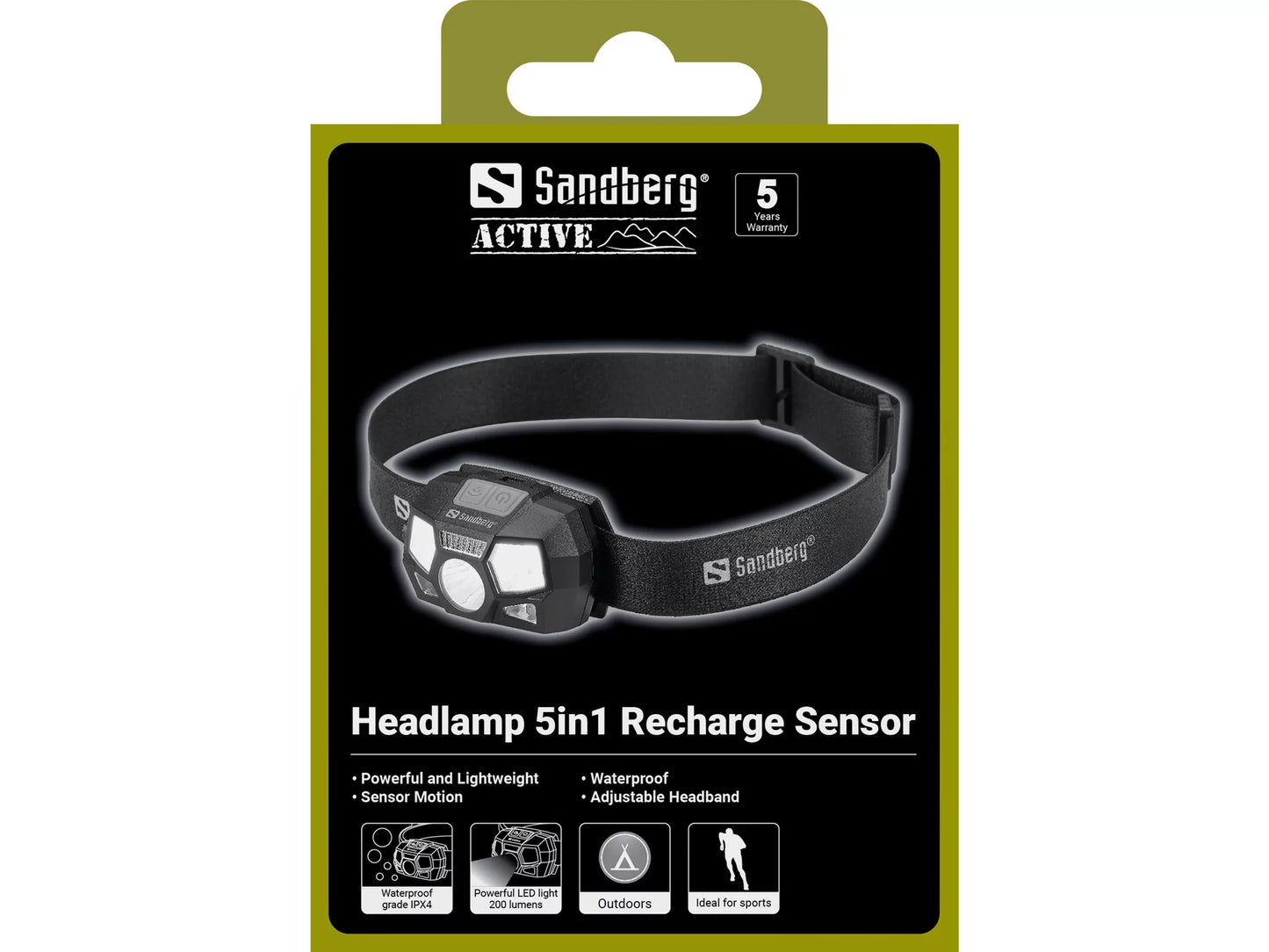 Sandberg Headlamp 5in1 Recharge Sensor