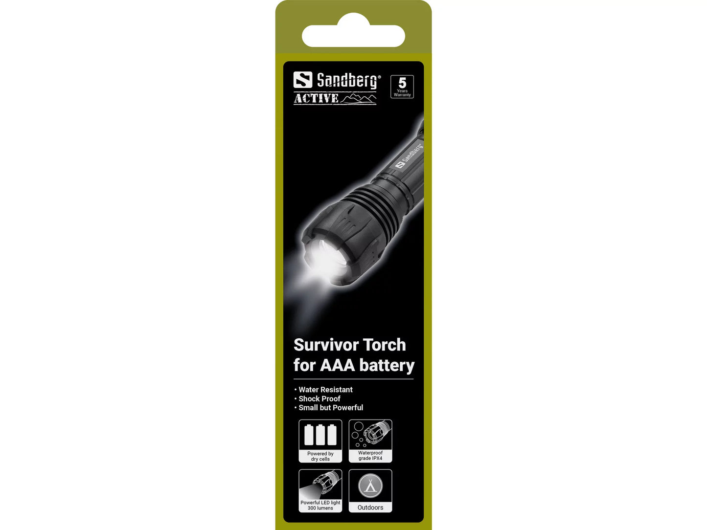 Sandberg Survivor Torch for AAA battery